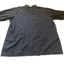 Chef Code Short Sleeve T-Shirt Black Men's Size Extra Large Tee Men Solid Button