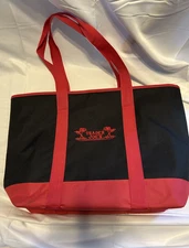 Trader Joe's Unsulated Shopping Bag. Black & Red. 7- Gallons. Tote Bag. Cooler.