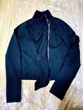 USED EXCELLENT CONDITION YVES SAINT LAURENT RIVE GAUCHE DRAPED SOFT JACKET, BL