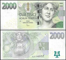 * CZECHIA CZECH REPUBLIC 2000 Korun 2007 P 26 * Prefix G ** UNC **