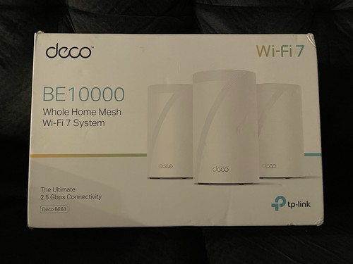 TP-Link Deco BE63 BE10000 Tri-Band WiFi 7 Mesh System 2.5GbpsPorts 3 Pack