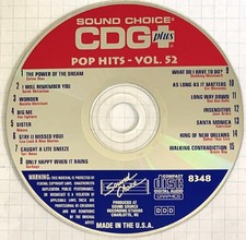 SOUND CHOICE SPOTLIGHT KARAOKE - POP HITS - VOL 52 - SC8348 - RARE 