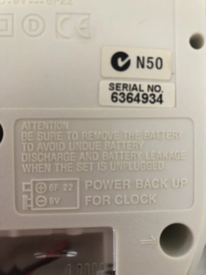 Sony Dream Machine Alarm Clock AM /FM Radio ICF-212 White Working - Image 4 of 4