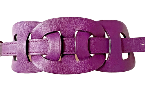HERMES PURPLE LEATHER BRACELET - Picture 7 of 15