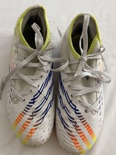 Adidas Predator Soccer Cleats Kids Size 3 White Blue Orange FG Youth