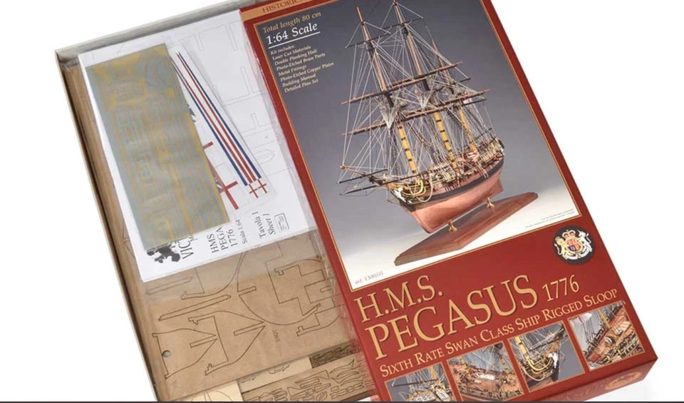 Amati HMS Pegasus,  Kit di montaggio in legno 1:64 - Immagine 4 di 4