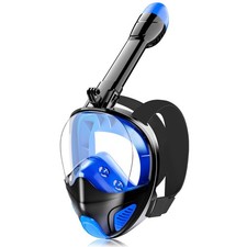 Full Face Snorkel Mask for Adults Teen, Snorkeling Gear with Detachable Camer...