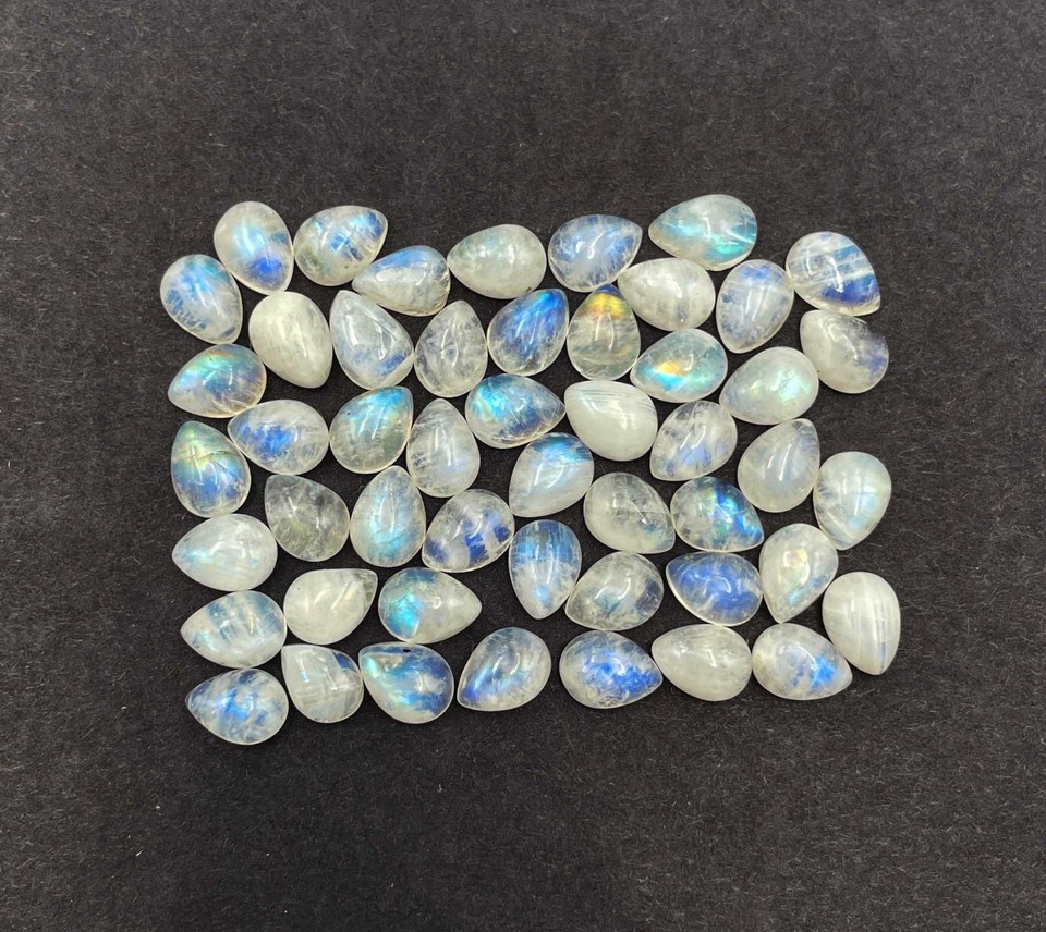 PIETRA DI LUNA Arcobaleno 20X30MM Forma D Pietra Preziosa Sfaccettata