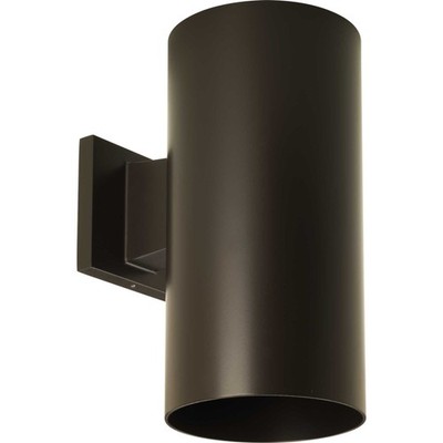 Progress Lighting P5641 Cylinder 1 Light Outdoor Wall Sconce - Bronze
