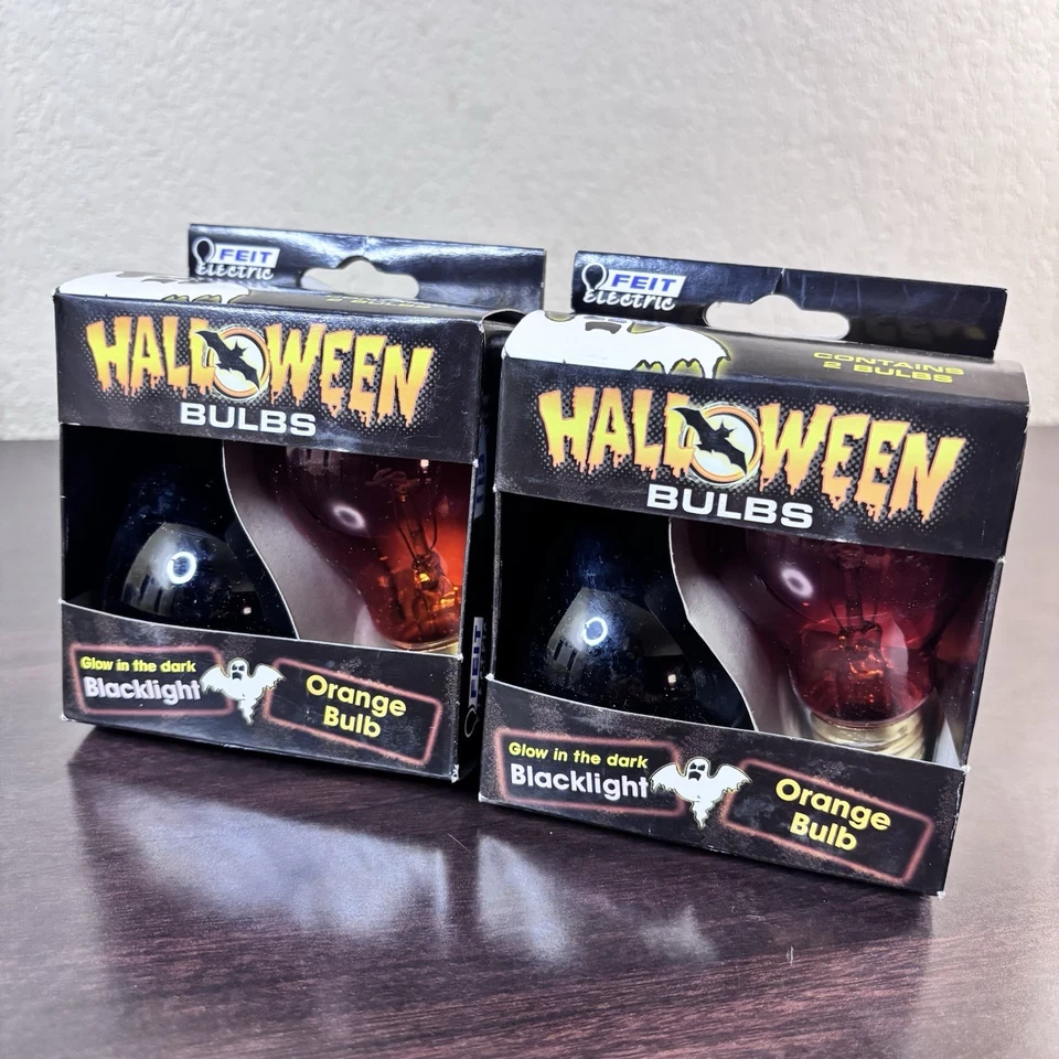 Feit Electric Blacklight & Orange Halloween Party Light Bulbs 75W 25W - 2 Pack - Image 2 of 4