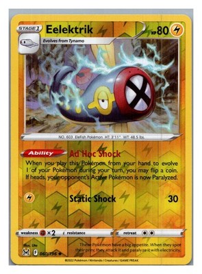 Eelektrik 060/196 | NM | Lost Origin | Pokemon - 2022