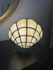 Vintage Art Deco Tiffany Style Clam Shell Stained Glass Accent Table Lamp