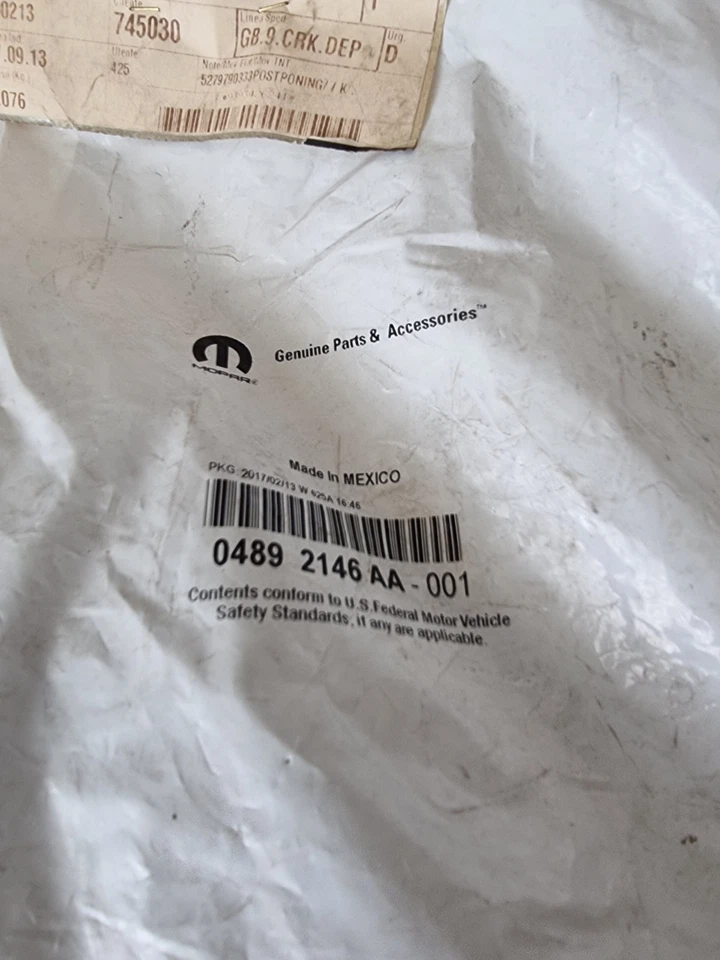 Genuine Dodge Charger Avenger Journey 3.5L Cylinder Head Cover Gasket 04892146AA - Image 3 of 3