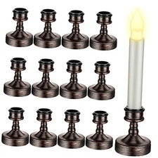  Christmas Taper Candle Holders Bulk Candle Stick Holder Plastic 12 Black