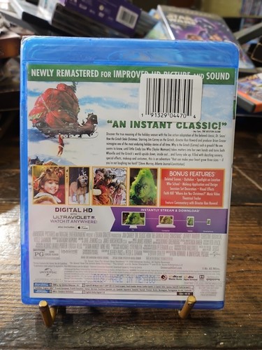 Dr. Seuss How The Grinch Stole Christmas Blu-ray + Dig Copy. Sealed Jim Carrey - Picture 2 of 3