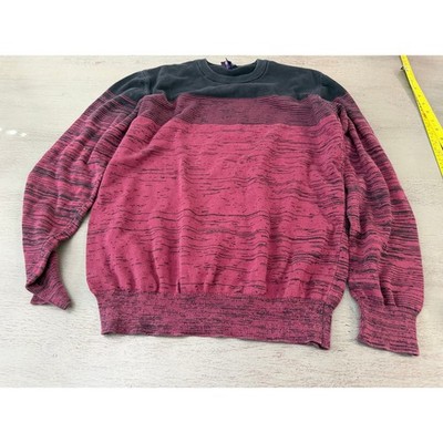Giorgio Di Mare Yachting Collection Mens Large Cotton Crewneck Sweater Burgundy