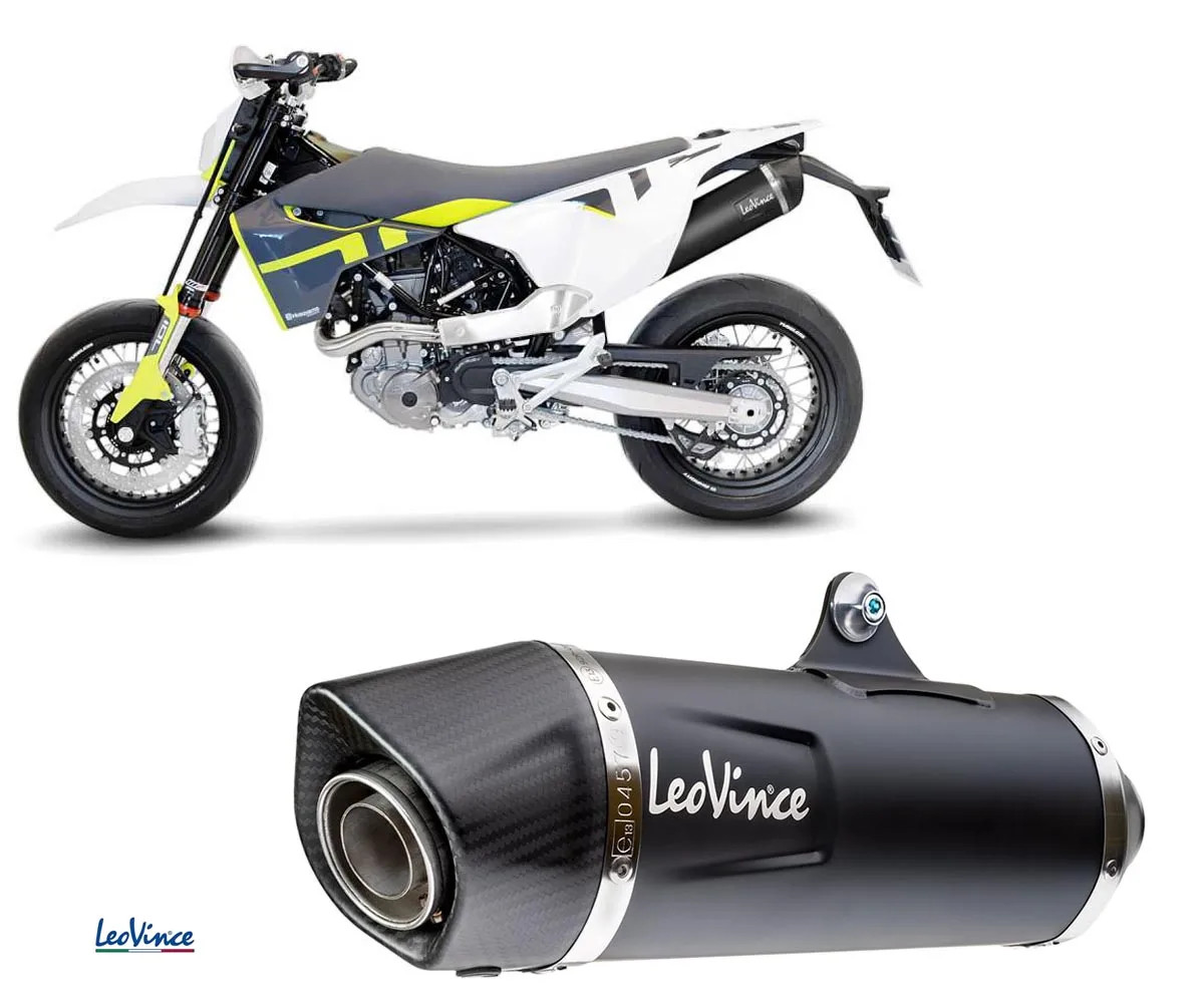 Exhausts Leovince homologated Inox NERO HUSQVARNA 701 SUPERMOTO 2021 2024