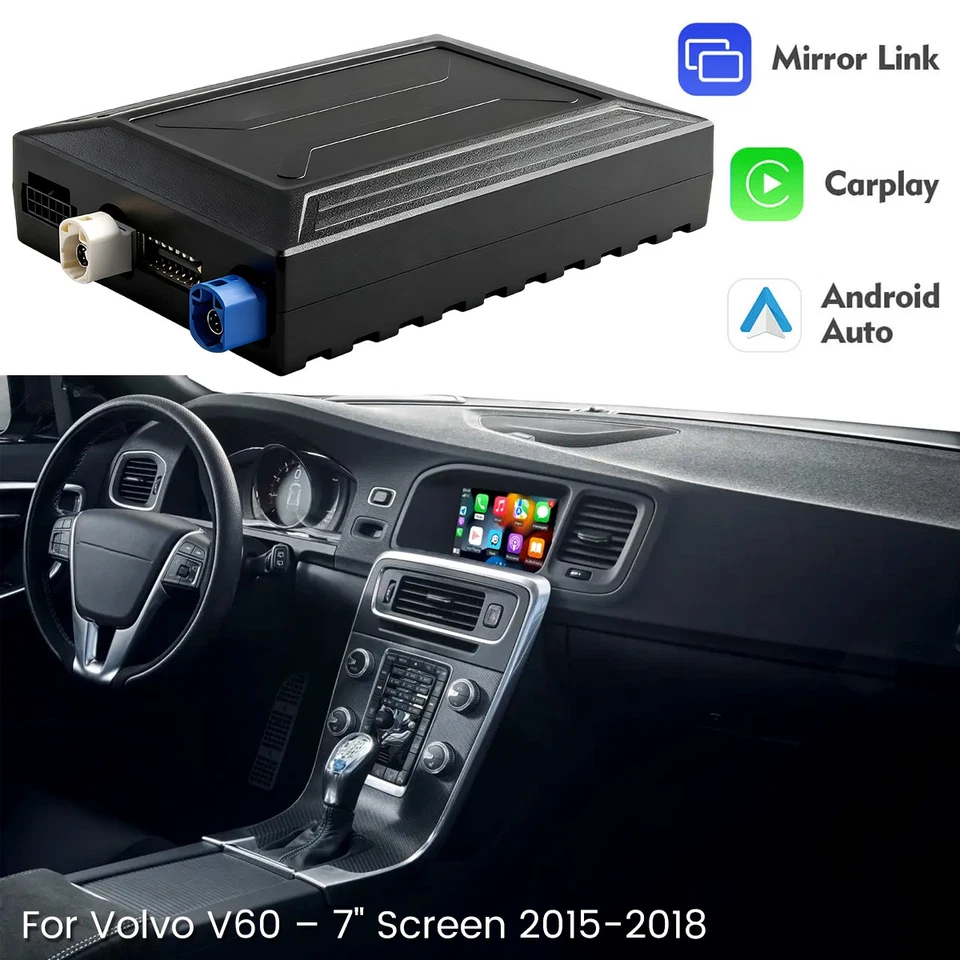 7" Wireless Carplay Apple ＆ Android Auto Navigation Retrofit For Volvo V40 15-18 - Image 2 of 4
