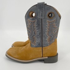 Smoky Mountain Boots Kids Tan Suede Gray Western Cowboy Boots 436667 Size 2