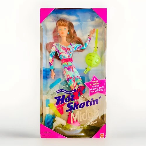 Vintage 1994 Mattel Hot Skatin' Midge Doll (New, Unopened)