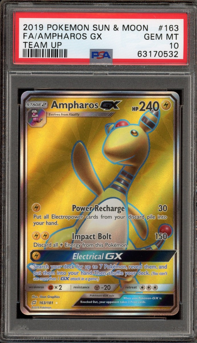 Pokemon Ampharos GX Team Up Full Art #163 PSA 10 Gem Mint | eBay