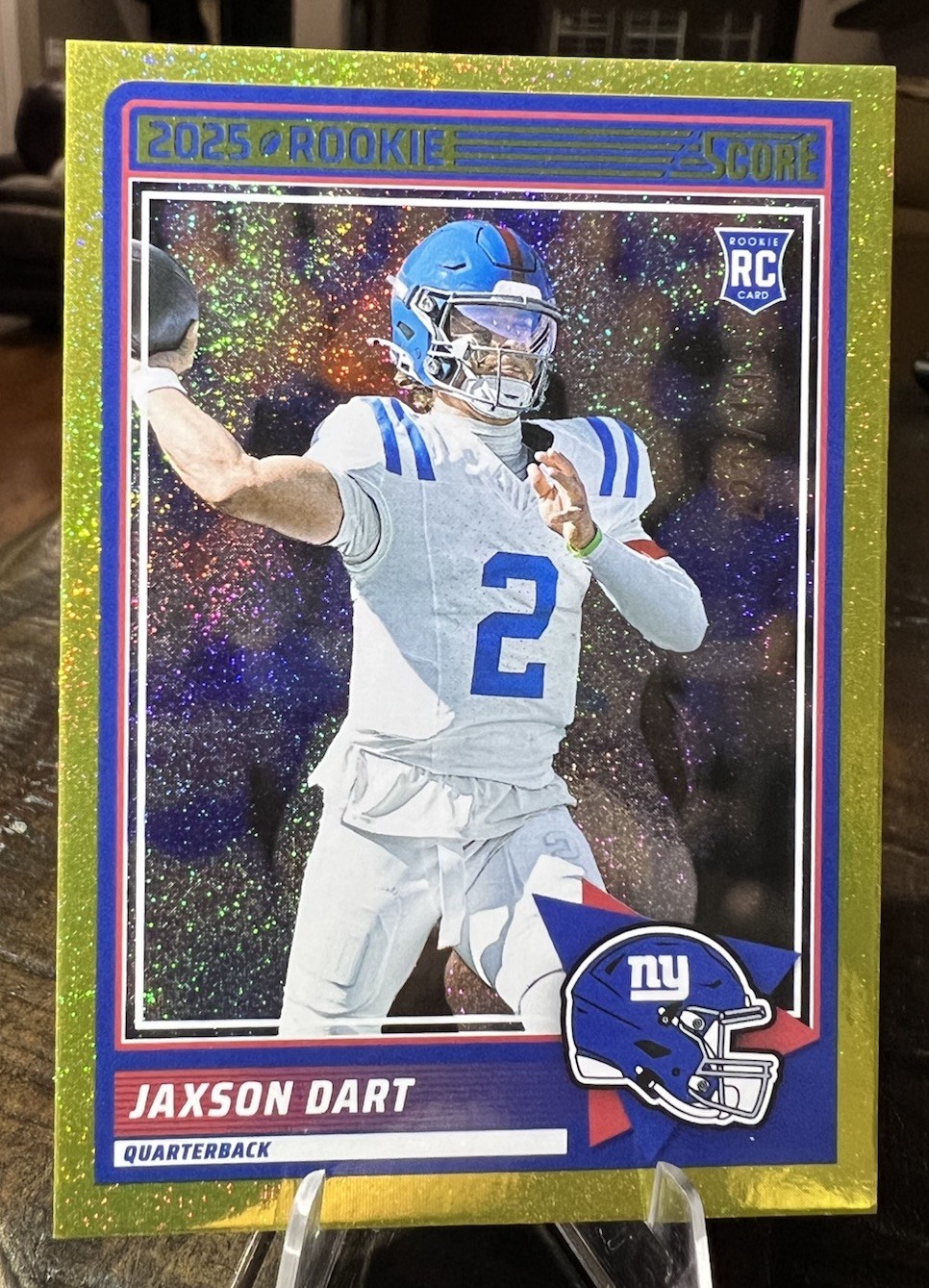 2025 Score JAXSON DART RC Rookie Card #35 Gold Dots /499 | NY Giants