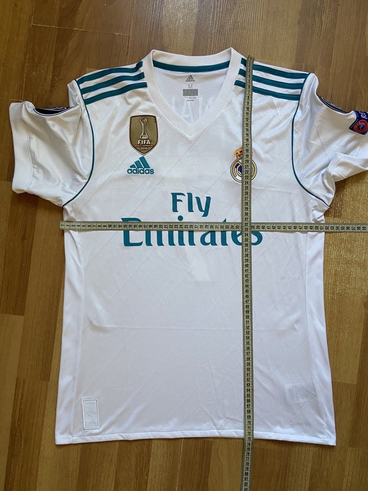 REAL MADRID 2017 2018 HOME SHIRT JERSEY ADIDAS AZ8059 sz M MEN #7 ...