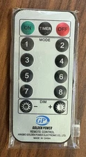 Golden Power Remote Control Replacement, LED String Lights Timer Dimmer NIP