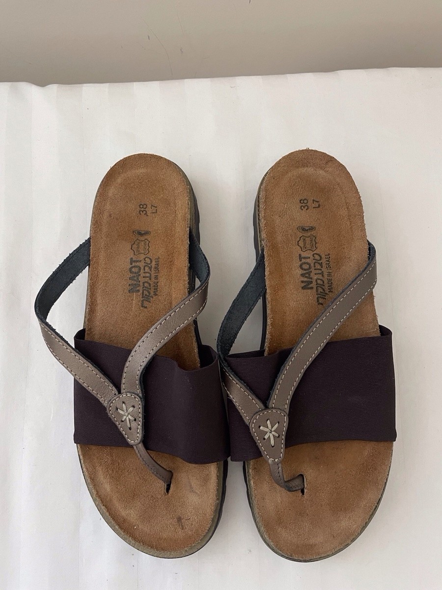 Naot Orion Sandals Womens 7/38 Brown Slip-On Chunky Platform  display picture 3
