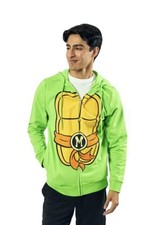 Teenage Mutant Ninja Turtles Michaelangelo Men's Hoodie X-Large Read -stained