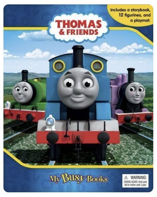 THOMAS & FRIENDS My Busy Books Storybook, 10 Figurines & Playmat - New