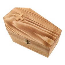 Halloween Coffin Wood Keepsake Box For Jewelry Candy Pet Ashes Storage Box