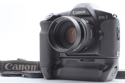  [ N NEUWERTIG] Canon EOS-1 HS BP-E1 analoge Kleinbildkamera EF 50 mm F/1.8 ...