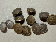 🇩🇪 WWI German M1910 Crown Uniform Buttons – Mixed Makers (Set of 12)