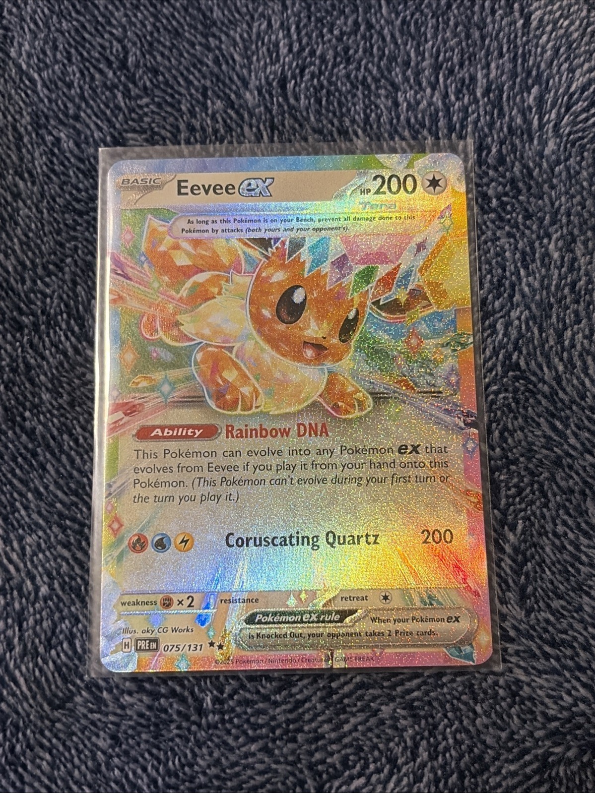 Pokémon TCG Eevee EX Prismatic Evolutions Double Rare Holo Card 75/131 SV NM