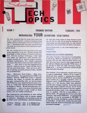 1968 Silvertone Tech Topics Wydanie 1 Sears Elektronika Serwis Newsletter