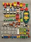 VINTAGE FISHER PRICE LITTLE PEOPLE & SESAME STREET FIGURES & ACCESSORIES LOT