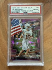 2024 Panini NSCC VIP GOLD Arch Manning /49 Purple Sparkle PSA Gem Mt 10 Card