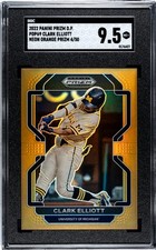 2022 Panini Prizm Draft Picks #69 Clarke Elliott Neon Orange Prizm /50 SGC 9.5