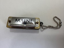 Mini Harmonica Keychain Playable Vintage Musical Instrument Charm
