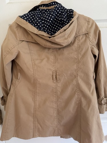Preppy Kids Vintage Girls America Classic Dress Trench Dress Coat Tan Sz 10 - Picture 7 of 9