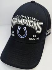 Indianapolis Colts NFL Strap Back Hat Football Division Champs Reebok Cap Black