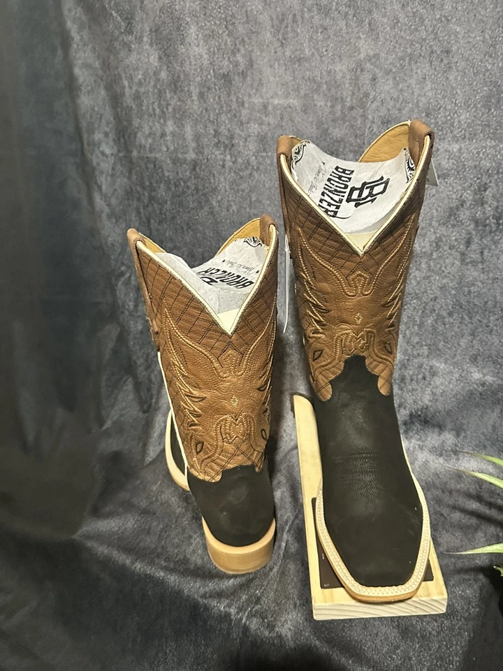 Botas Western Hombre Gamuza "Gamusa" Color Negro Talla 11 Personalizadas  Foto 3 de 4