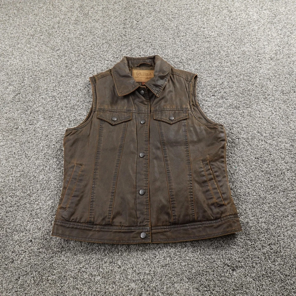 Colete Outback Feminino M Marrom Asteca Navajo Lã Forrado Snap Rodeio Ranch Western - Imagem 2 de 4