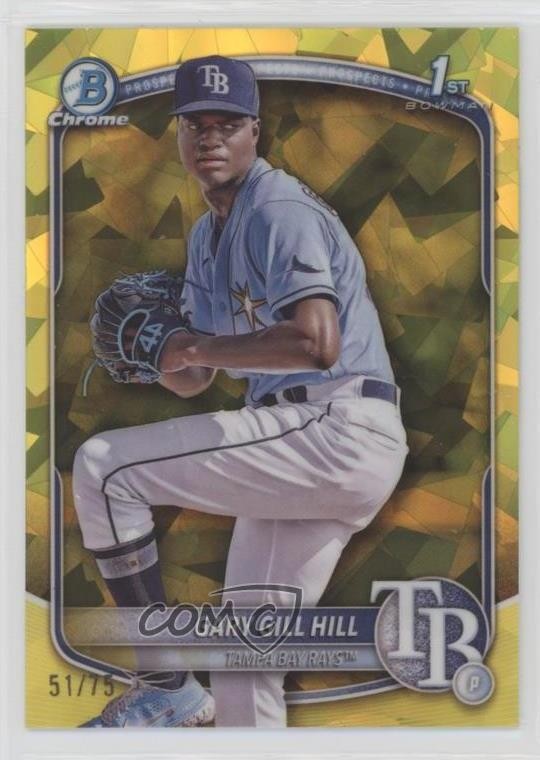 2025 Bowman Sapphire Chrome Prospects Yellow 51/75 Gary Gill Hill #BCP-55 11o2