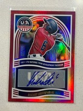 KAYSON CUNNINGHAM 2024 Panini USA Baseball Stars & Stripes RED Foil Auto # 55/65