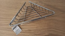 Mensola angolare per doccia - portasapone 25x25x5 cm inox