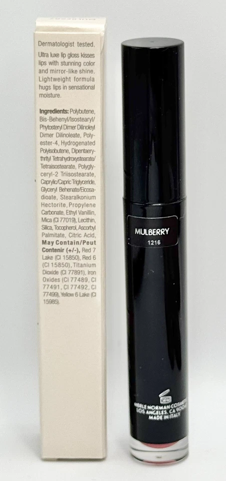 Merle Norman Kiss & Hug Lip Gloss - Mulberry - 0.10 oz. Full Size NIB - Image 2 of 3