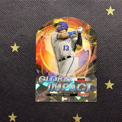 Salvador Perez 2022 Bowman's Best Global Impact Die-Cuts Atomic Refractor Royals
