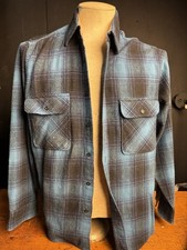A90- Vintage 80s Sears Roebuck Men  s Medium Flannel Shirt; Retro Fall Grunge